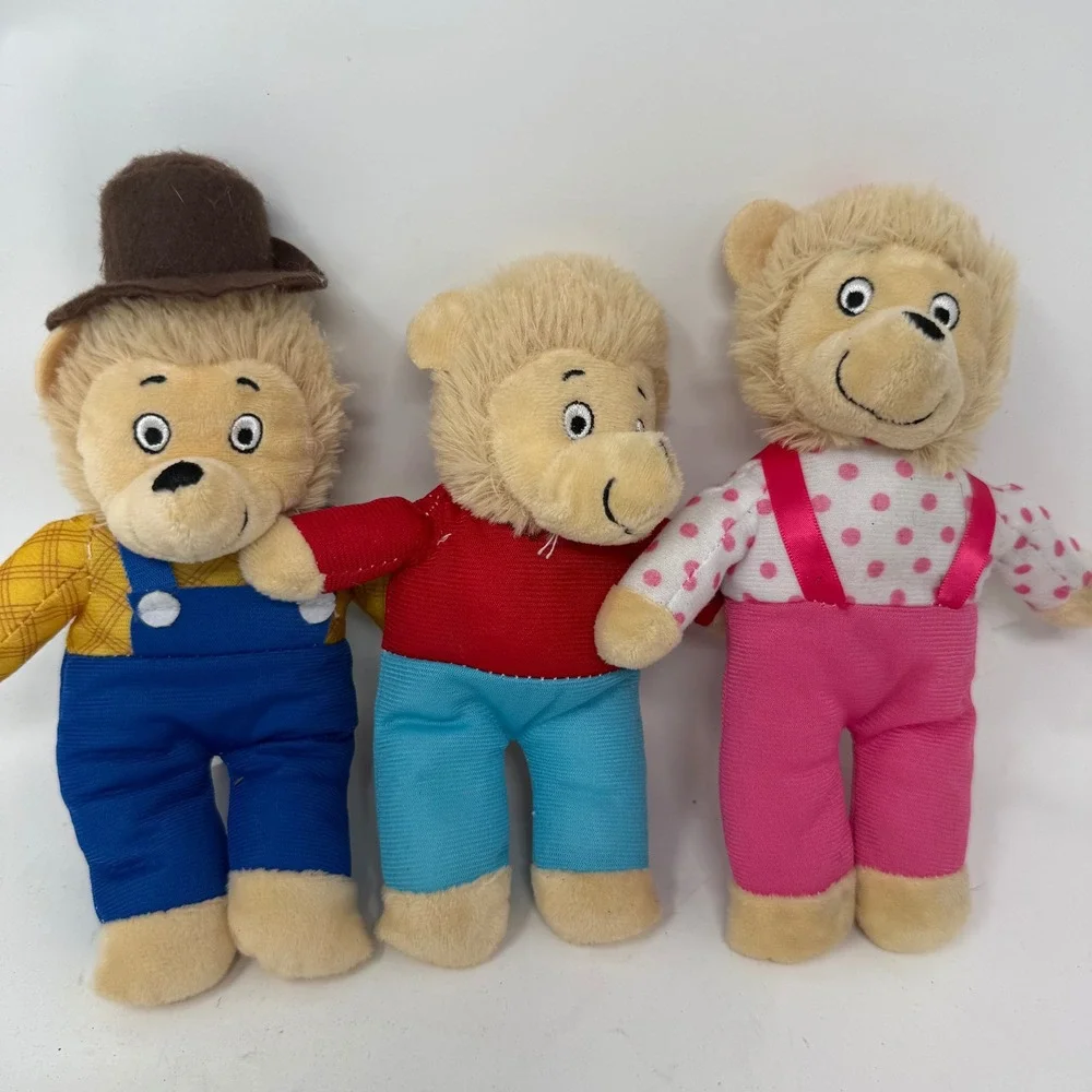 Berenstain Bears Plush Toy Set Papa Brother Sister Bear Greenbrier 2023 9 Inch